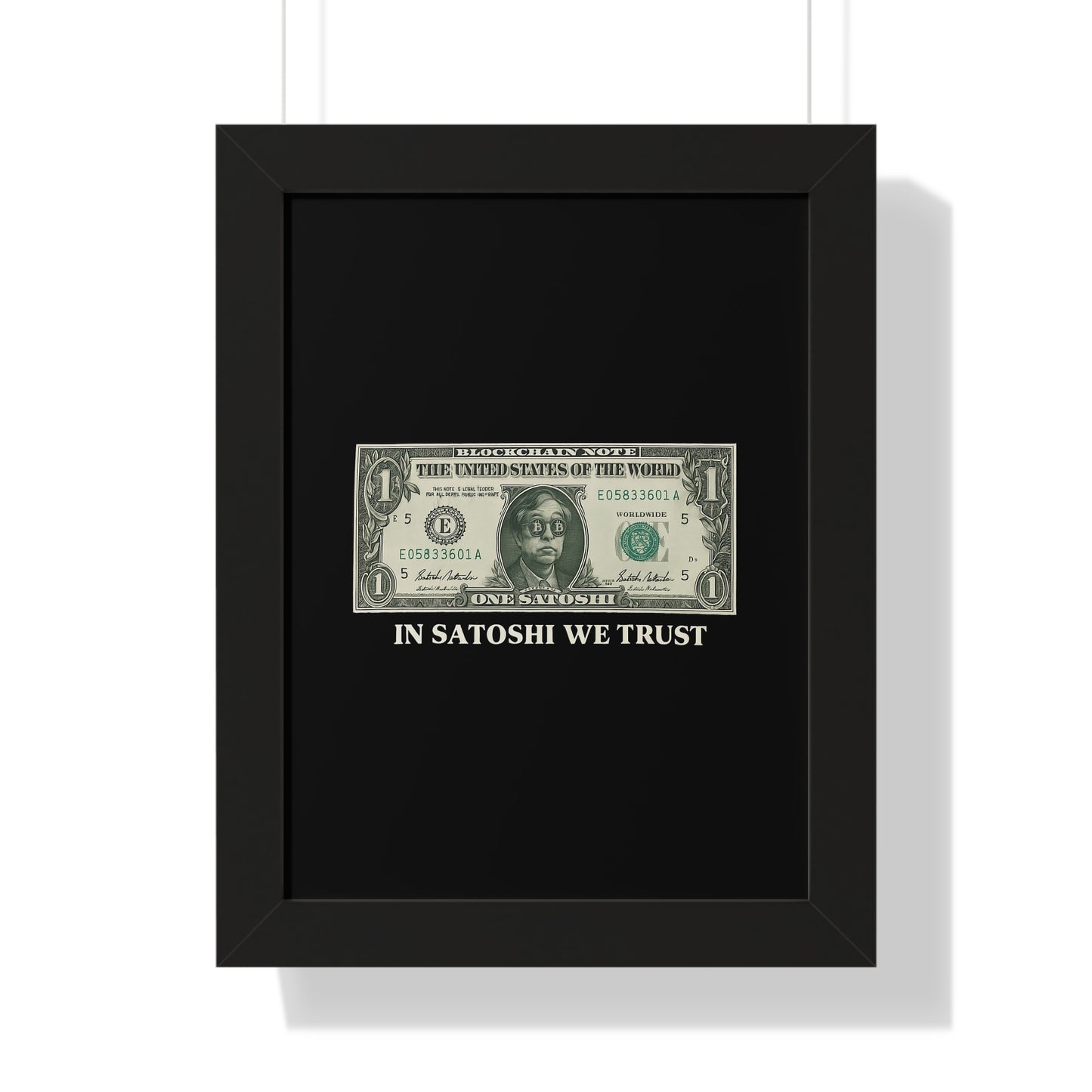 Satoshi Dollar Wall Art