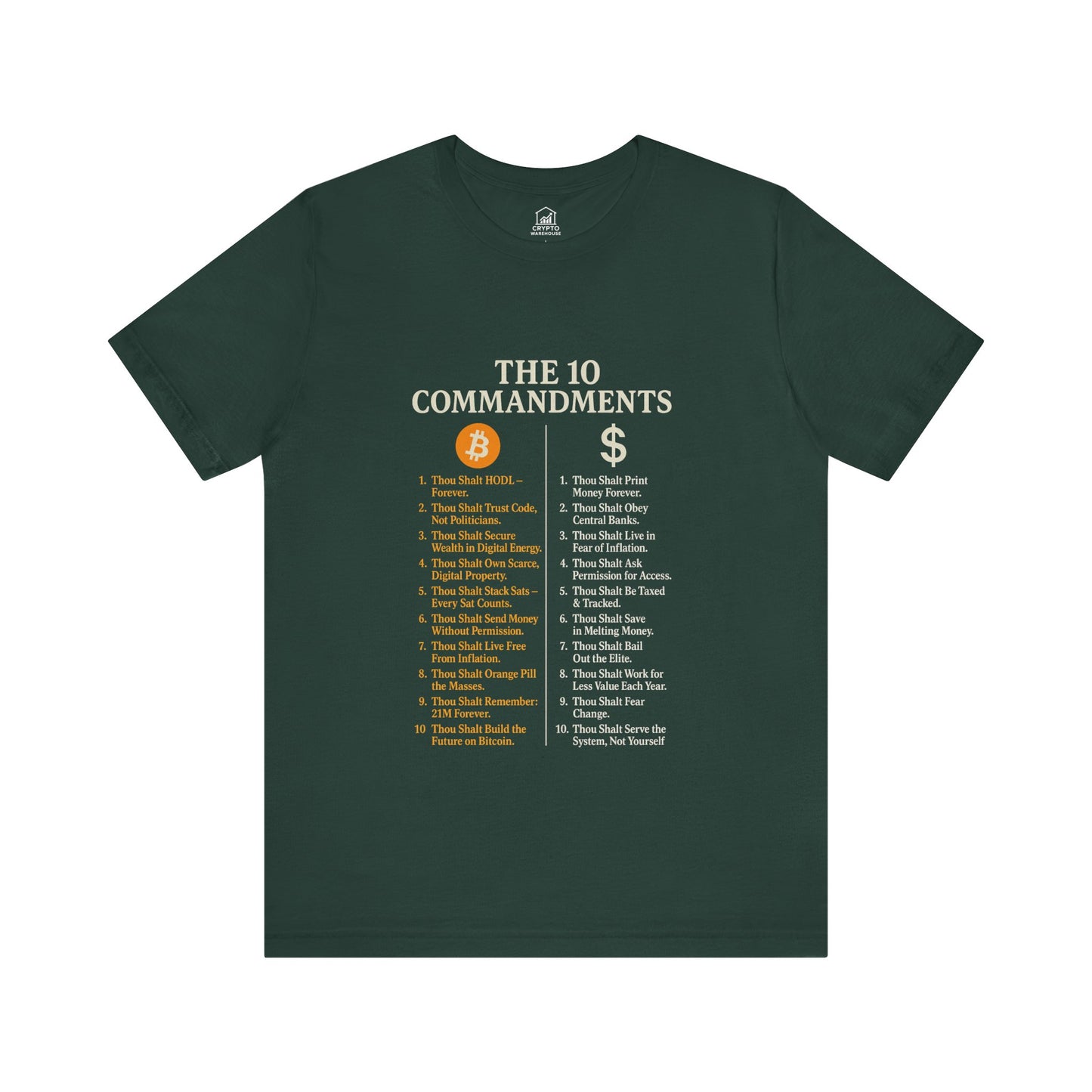 Bitcoin 10 Commandments Tee