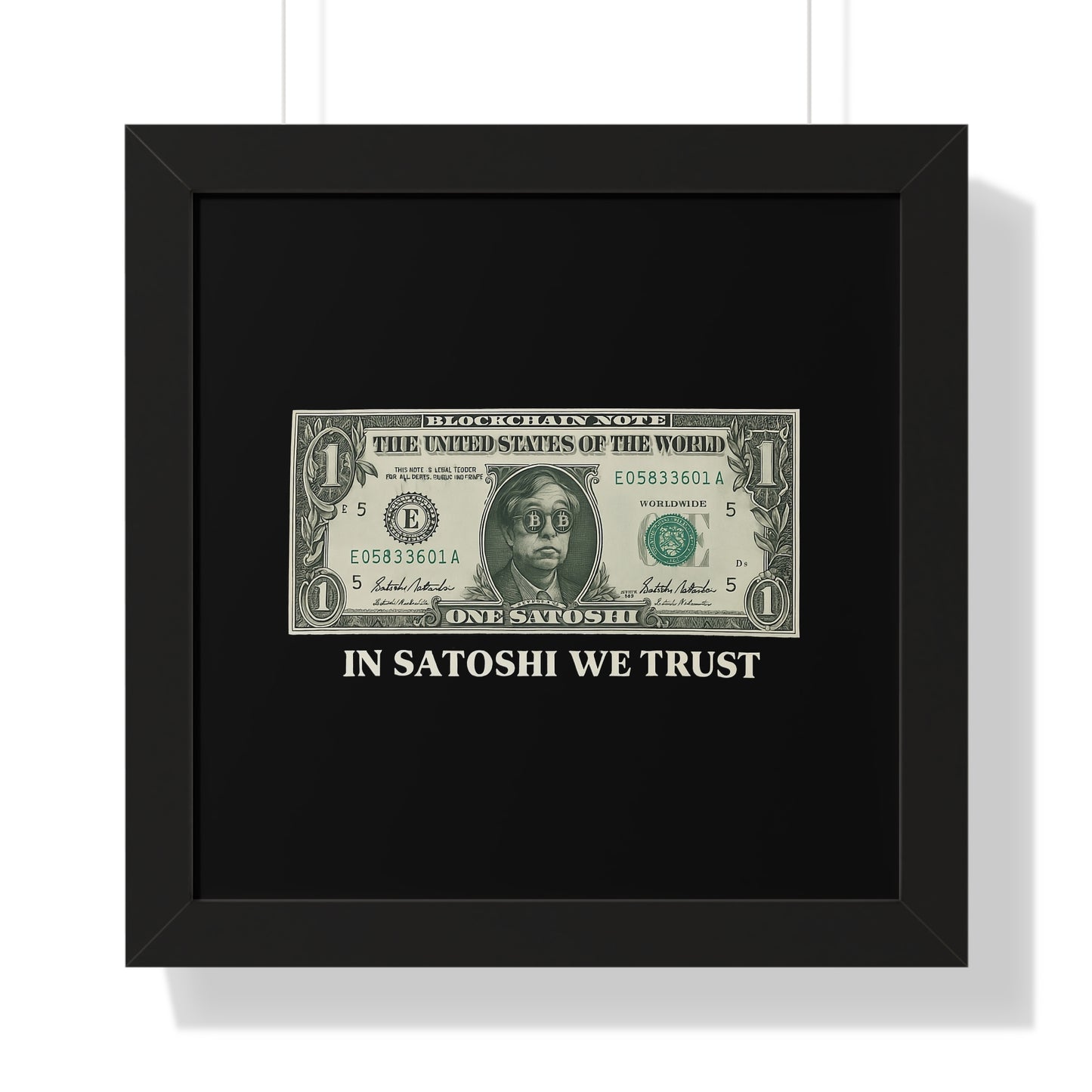Satoshi Dollar Wall Art