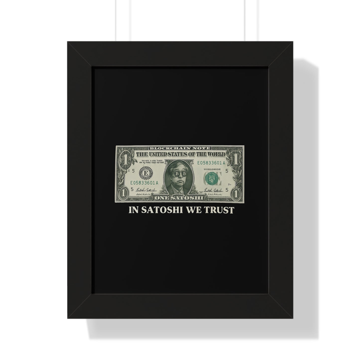 Satoshi Dollar Wall Art