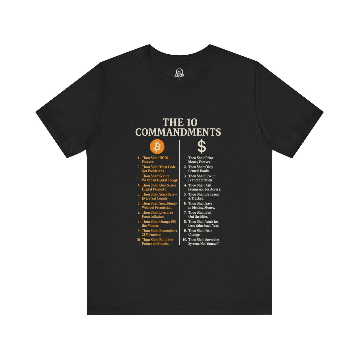 Bitcoin 10 Commandments Tee