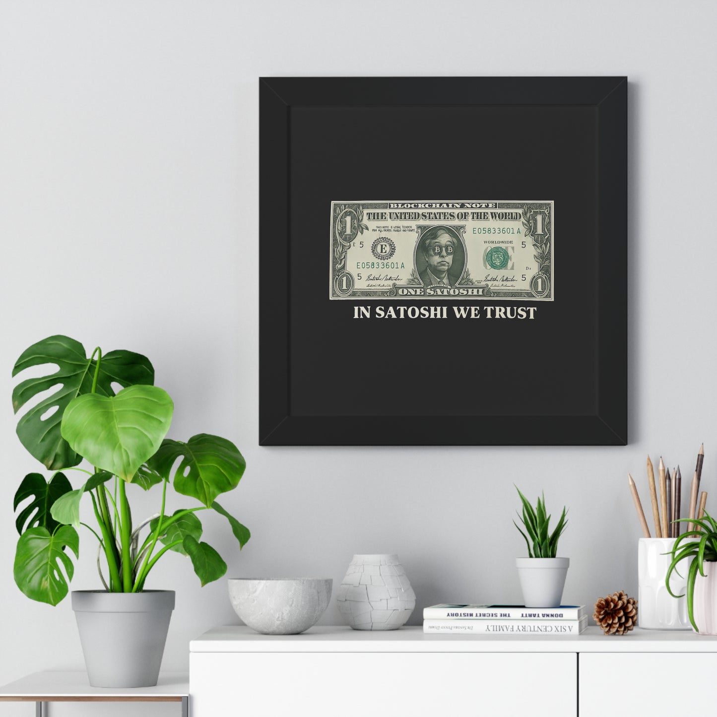 Satoshi Dollar Wall Art