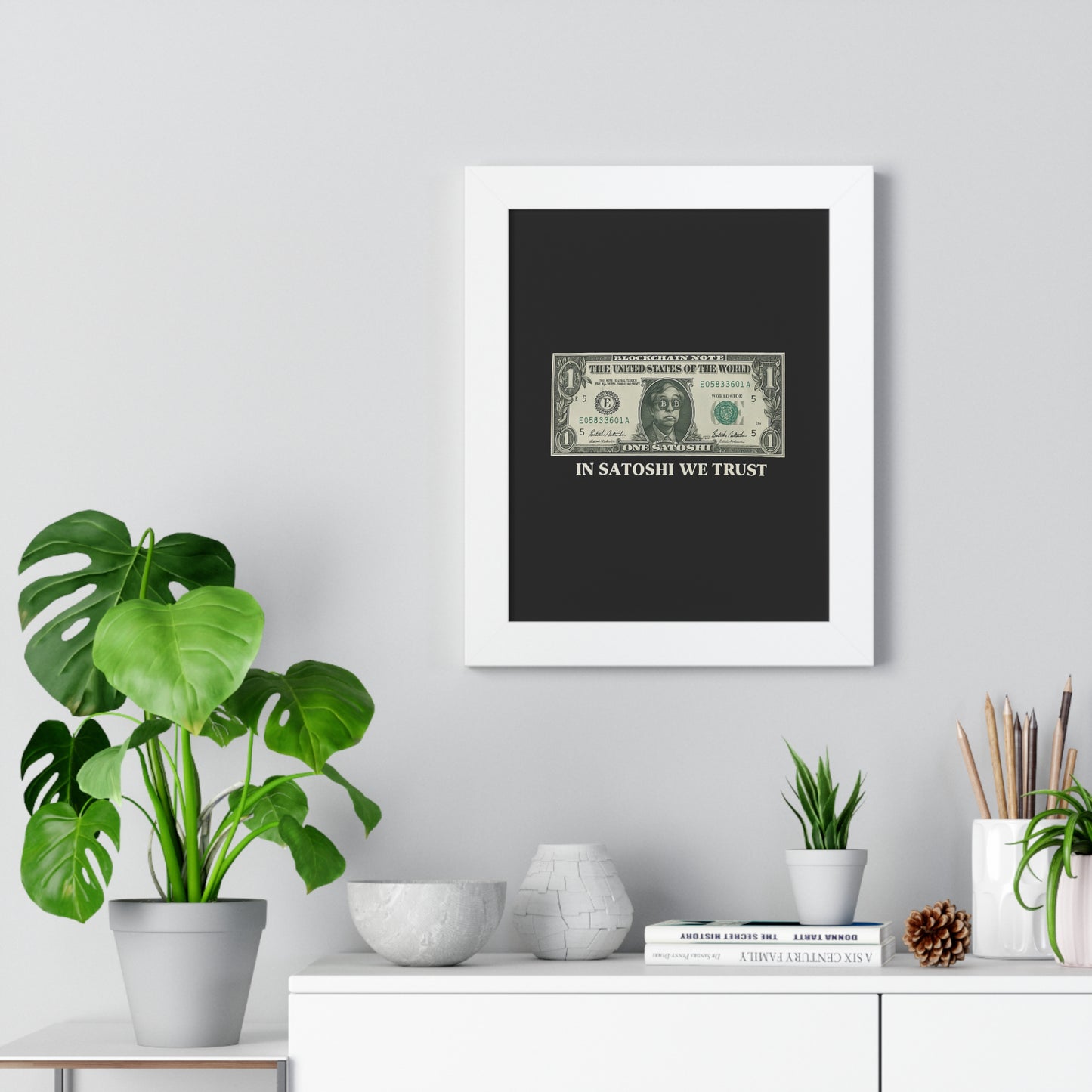 Satoshi Dollar Wall Art
