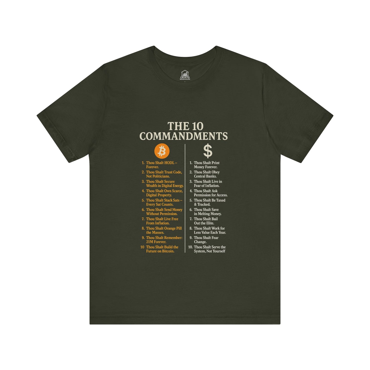 Bitcoin 10 Commandments Tee